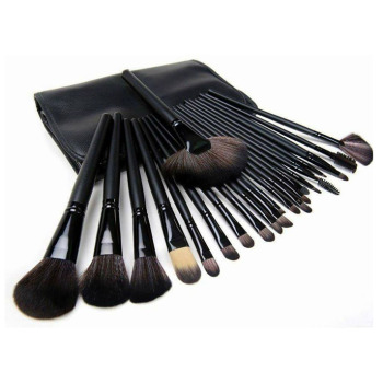 Professional Make up Brushes Set 24pcs with Synthetic Leather Case - Black