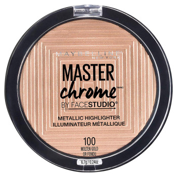 Maybelline Master Chrome Metallic Highlighter Powder, Molten Gold, 0.24 Ounce